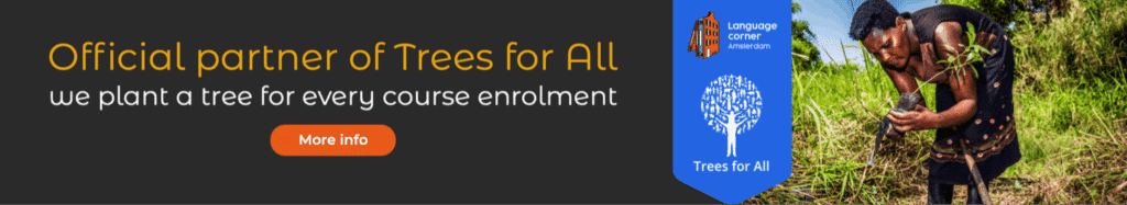 Partnership Language Corner Trees for All to plant a tree for every enrolment