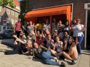 Language Corner students and teachers