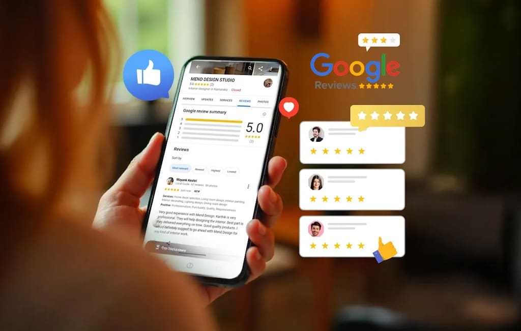 Reading online reviews of a language school in Amsterdam