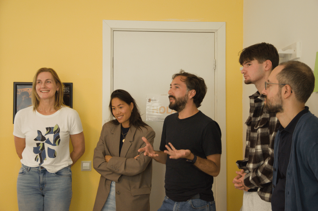 students in class Language Corner Amsterdam practical English course students in conversation